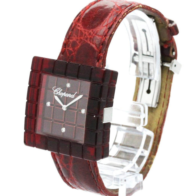 蕭邦 Ice Cube Be Mad 塑膠皮革石英女士腕錶 12/7780 BF579621-1