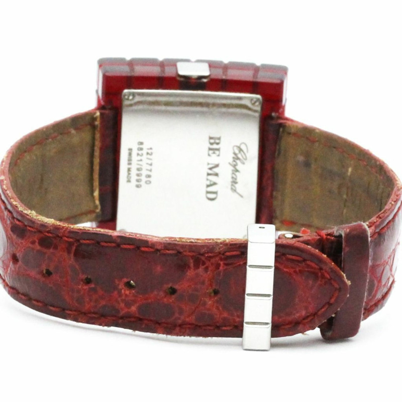 蕭邦 Ice Cube Be Mad 塑膠皮革石英女士腕錶 12/7780 BF579621-4