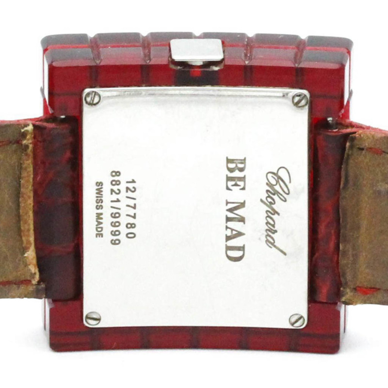 蕭邦 Ice Cube Be Mad 塑膠皮革石英女士腕錶 12/7780 BF579621-6