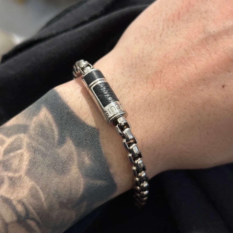 Louis Vuitton LV 手環 手鍊 M62592 銀鏈-1