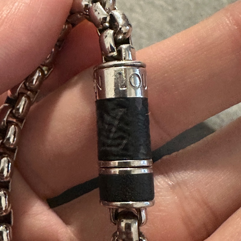 Louis Vuitton LV 手環 手鍊 M62592 銀鏈-4