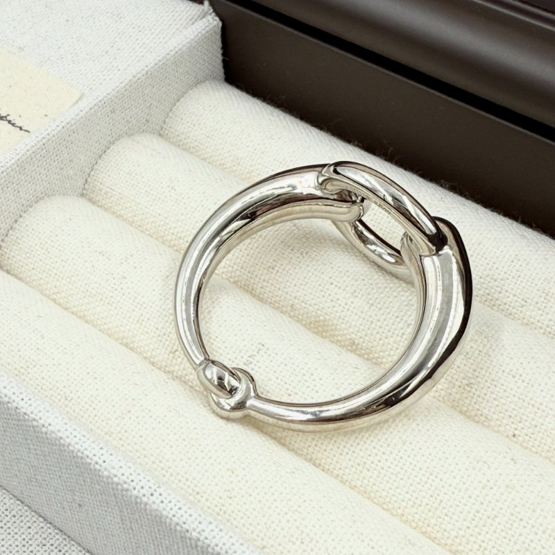 HERMES - 銀色馬銜925絲巾釦環-1