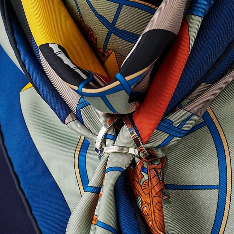 HERMES - 銀色馬銜925絲巾釦環-7