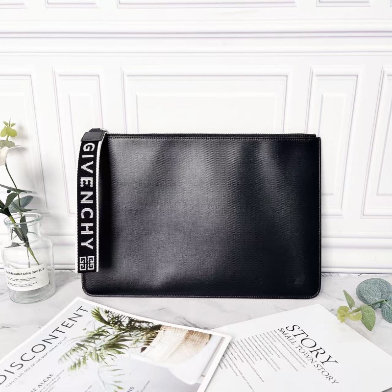 Givenchy 黑色字母手拿包30*20  98新配件塵袋-2