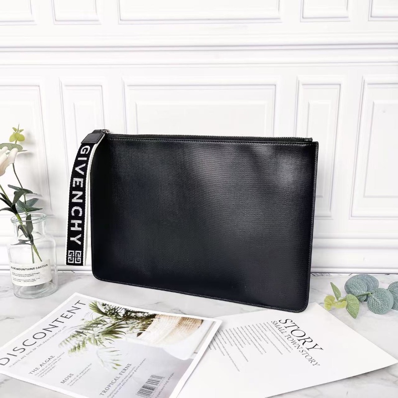 Givenchy 黑色字母手拿包30*20  98新配件塵袋-3