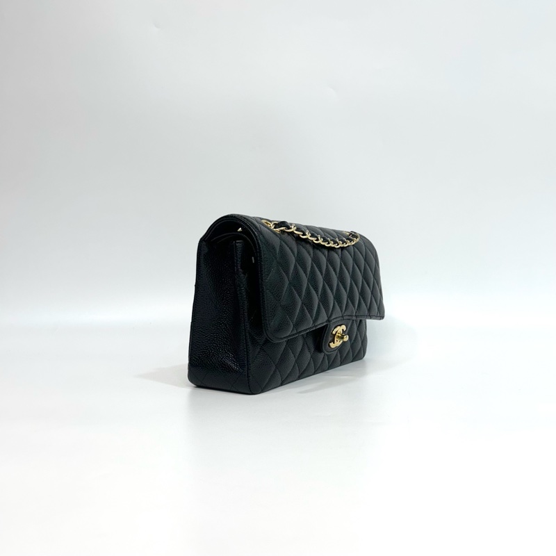 🖤香奈兒經典coco25/Chanel黑金荔枝皮CF25 A01112-4