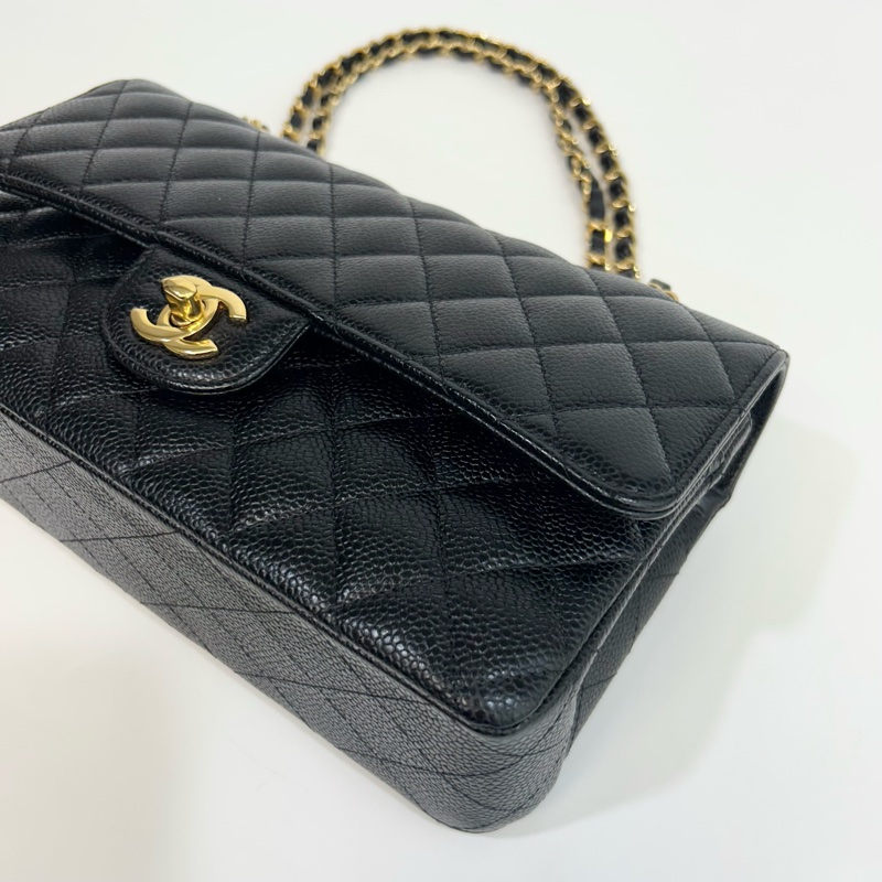 🖤香奈兒經典coco25/Chanel黑金荔枝皮CF25 A01112-16