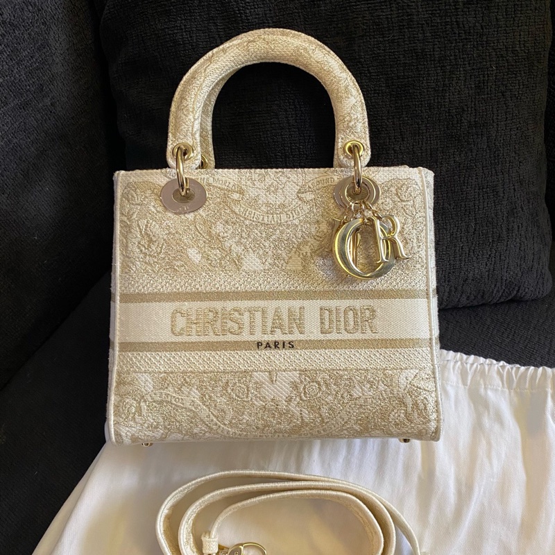 98新Dior迪奧戴妃聖誕限定白色刺繡-0
