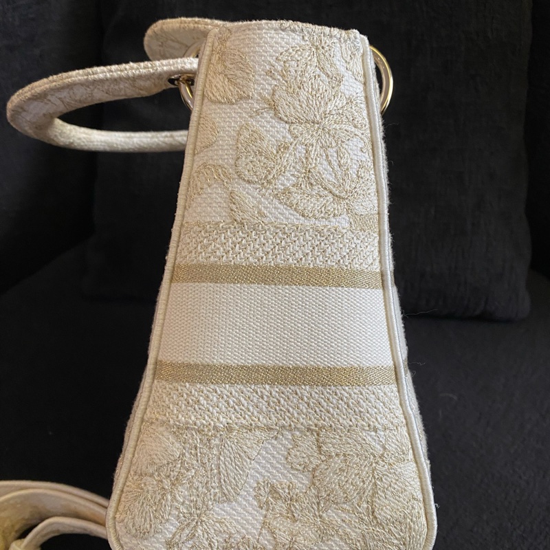 98新Dior迪奧戴妃聖誕限定白色刺繡-4