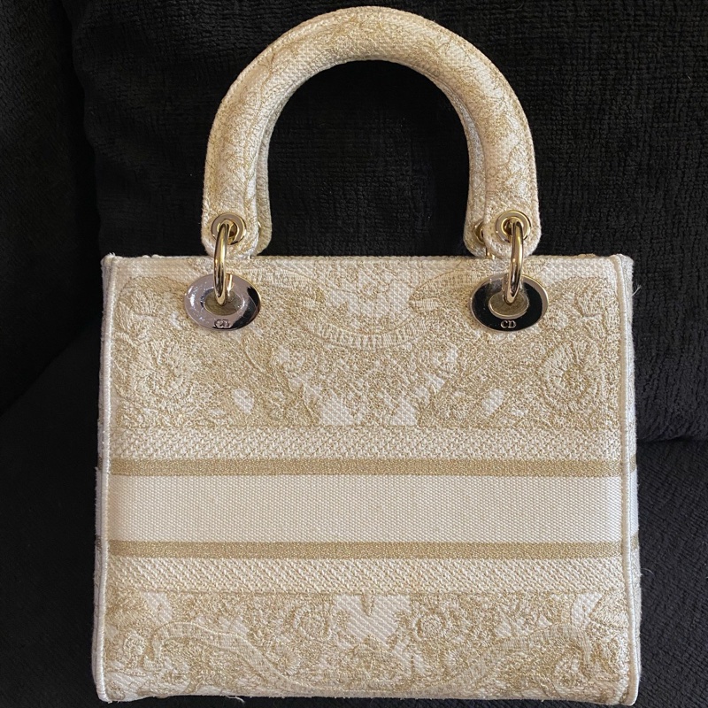 98新Dior迪奧戴妃聖誕限定白色刺繡-9
