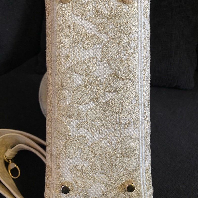 98新Dior迪奧戴妃聖誕限定白色刺繡-10
