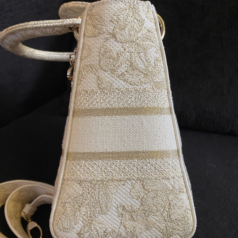 98新Dior迪奧戴妃聖誕限定白色刺繡-11
