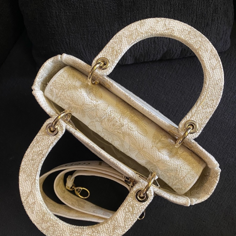 98新Dior迪奧戴妃聖誕限定白色刺繡-15