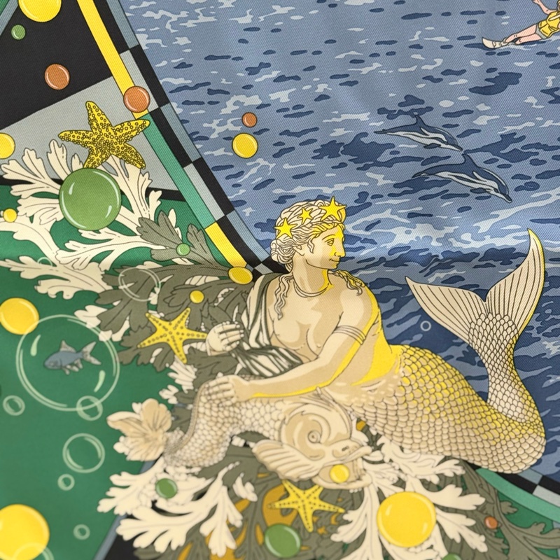 Hermes福寶郵輪90cm絲巾/全新/可表框-1