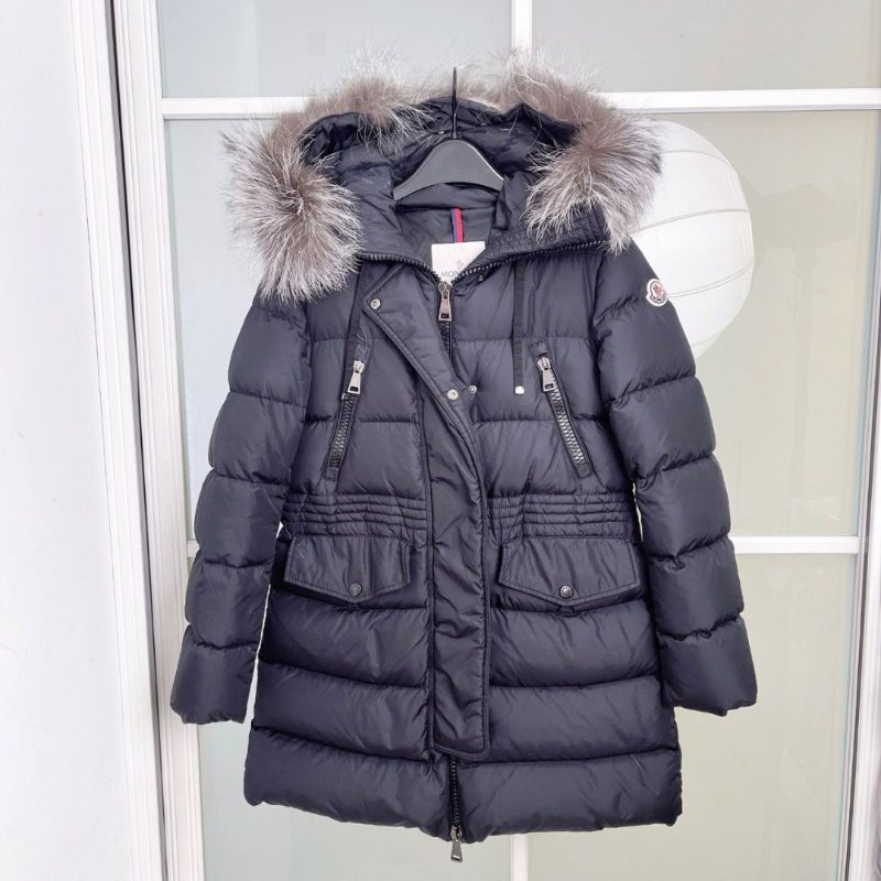 Moncler Aphroti黑色中長款拉鍊羽絨外套0碼,胸圍90cm,長75cm 98新配件塵袋-1