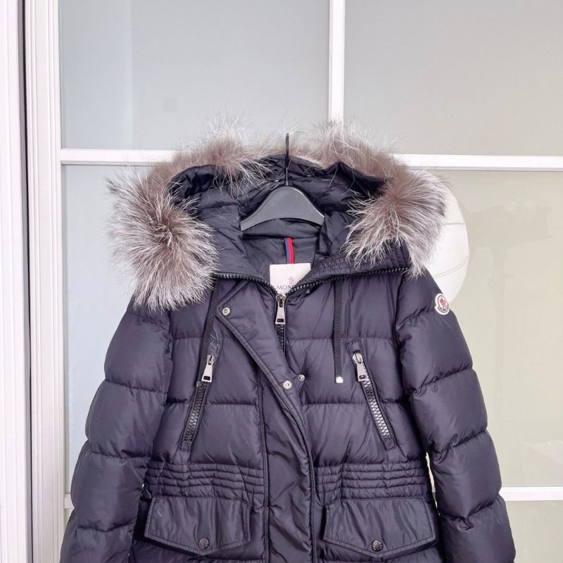 Moncler Aphroti黑色中長款拉鍊羽絨外套0碼,胸圍90cm,長75cm 98新配件塵袋-2