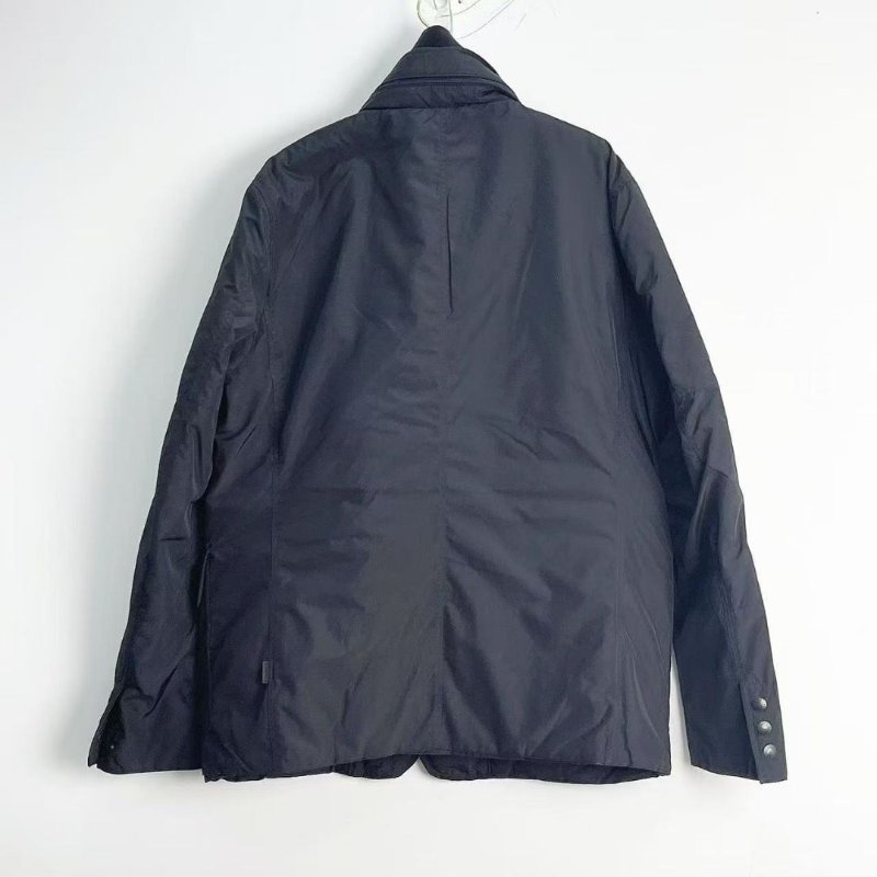 Moncler 男款黑色雙層領羽絨外套 衣長80cm,胸圍110cm, 98新配件塵袋-5