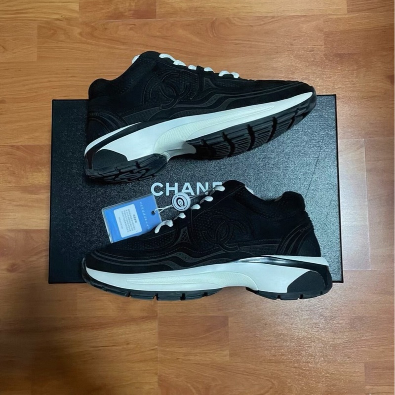 Chanel香奈兒24s黑角大王 低幫休閒鞋 黑色 尺碼：36碼 98新成色-0
