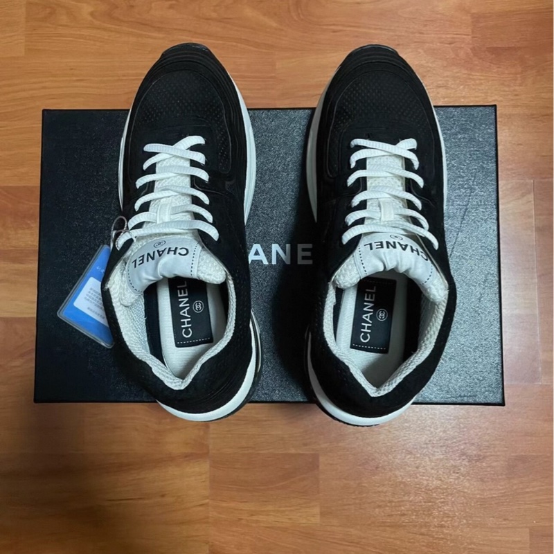Chanel香奈兒24s黑角大王 低幫休閒鞋 黑色 尺碼：36碼 98新成色-4