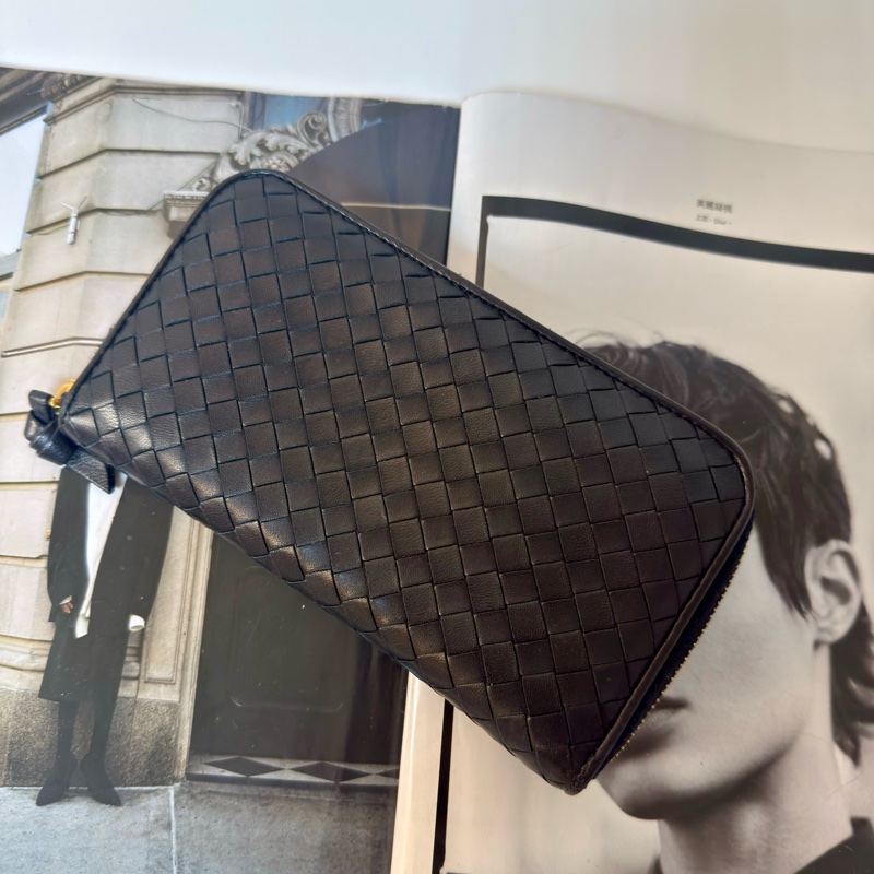 ✔️BOTTEGA VENETA BV 寶緹嘉經典編織拉鍊長夾 黑-3
