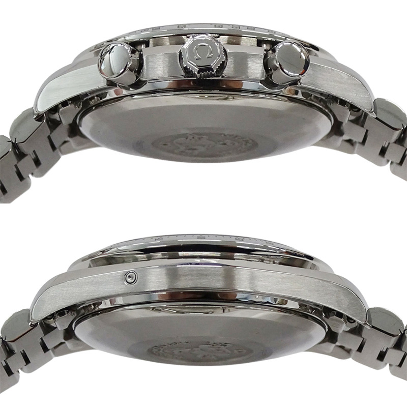 歐米茄超霸系列3521.80男士腕錶，三曆，自動上鍊，不鏽鋼錶殼，銀色/海軍藍，拋光-2