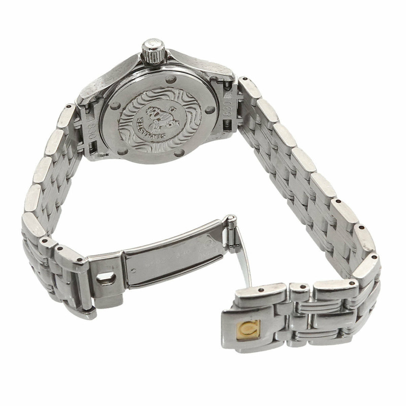 歐米茄海馬系列120 2581-81 女士腕錶，附日期顯示，藍色石英機芯-4