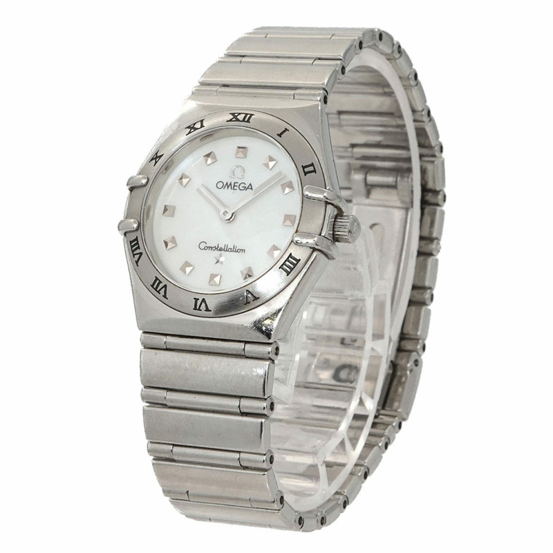 歐米茄星座系列 My Choice 1571 71 女士白色錶殼石英腕錶-1