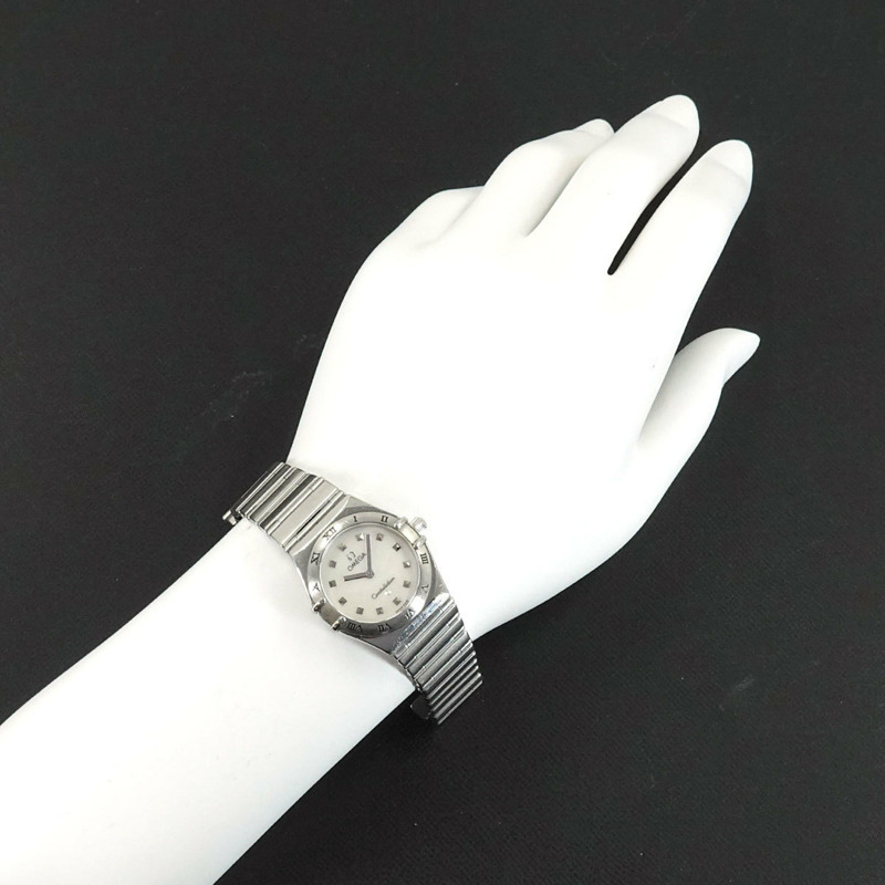 歐米茄星座系列 My Choice 1571 71 女士白色錶殼石英腕錶-2