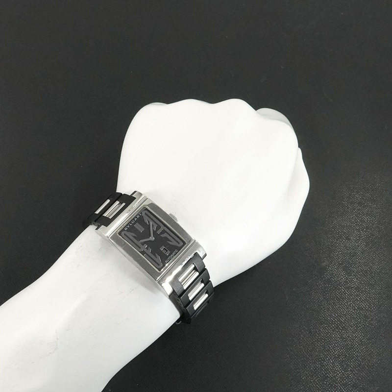 寶格麗 Rettangolo RT45S 男士腕錶，附日期顯示，黑色，自動機械機芯-3