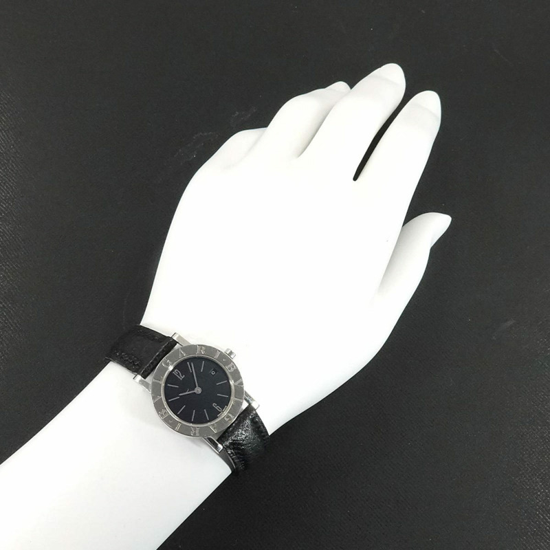 寶格麗 BB26SLD 女士腕錶，日期顯示，黑色石英錶-2