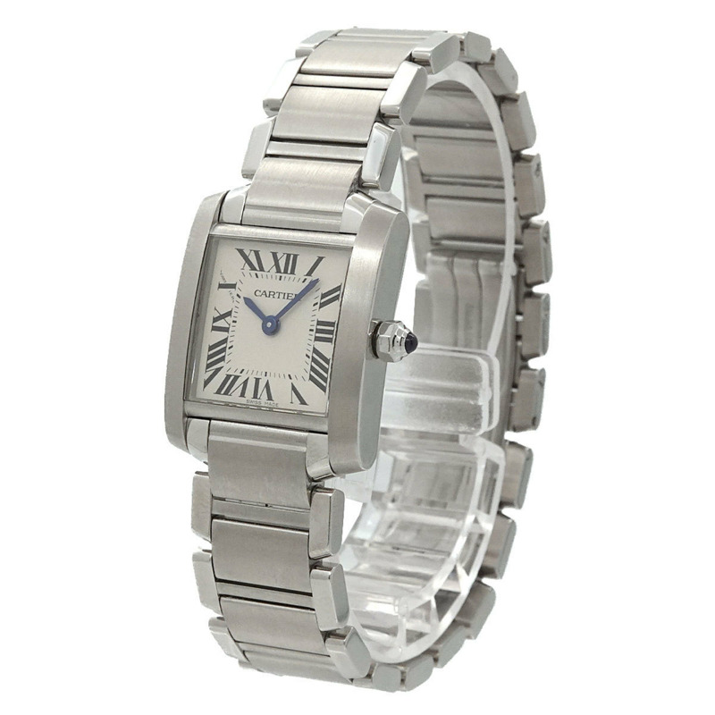 卡地亞 Tank Française SM W51008Q3 女士象牙石英腕錶-2