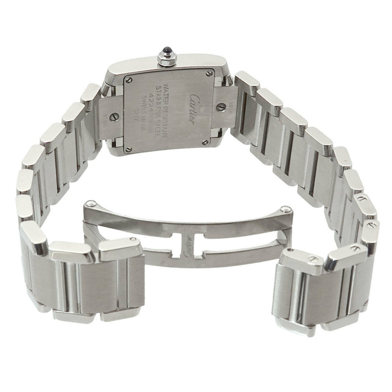 卡地亞 Tank Française SM W51008Q3 女士象牙石英腕錶-4