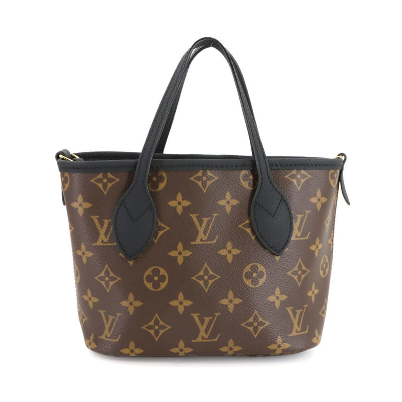 路易威登 Monogram Neverfull Inside Out BB 兩手提/肩背包，黑色，M12099，RFID-2
