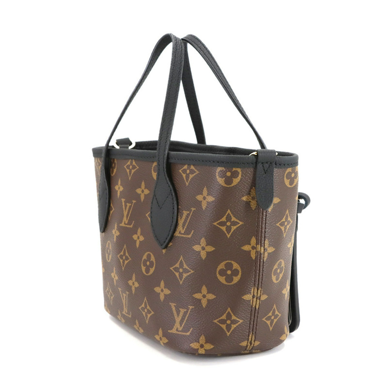路易威登 Monogram Neverfull Inside Out BB 兩手提/肩背包，黑色，M12099，RFID-3