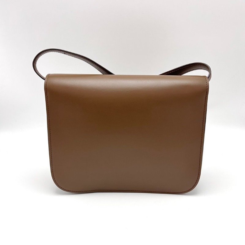 CELINE 棕色金扣中號BOX豆腐包24*19*7 98新配件塵袋-6