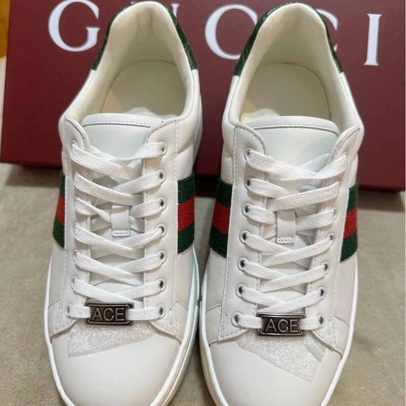 Gucci 增高經典白鞋-3