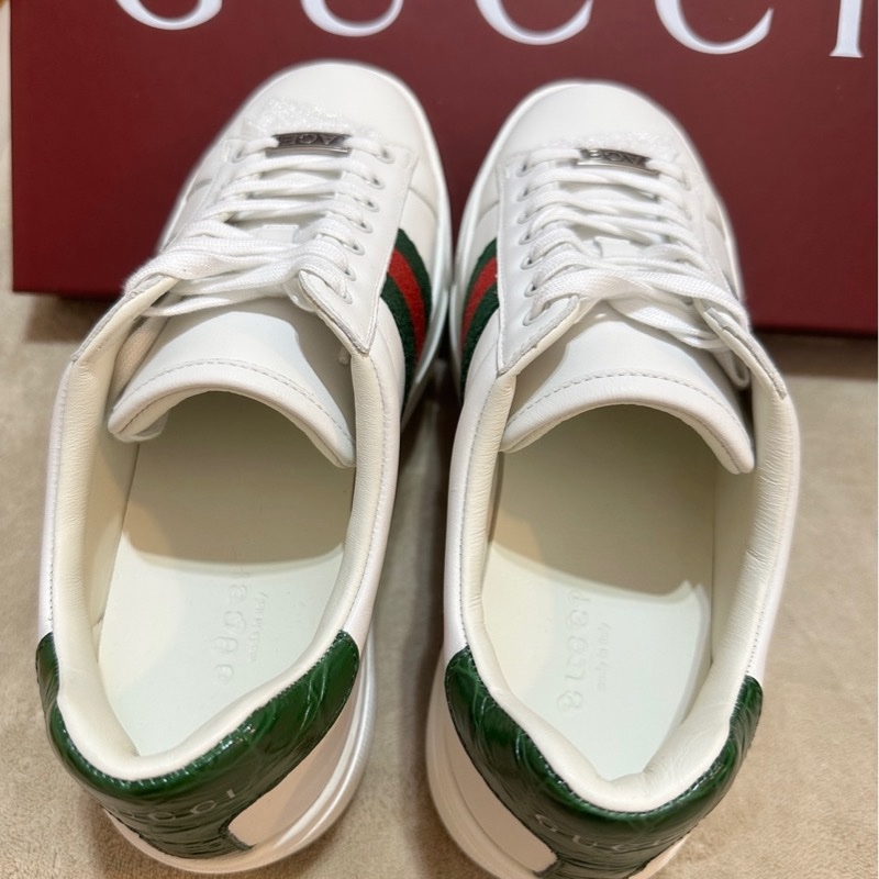 Gucci 增高經典白鞋-4