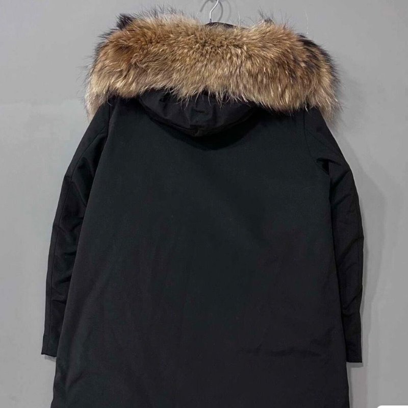 Moncler黑色中長款狐毛領羽絨外套3碼胸圍108衣長85 99新配件塵袋衣架-5