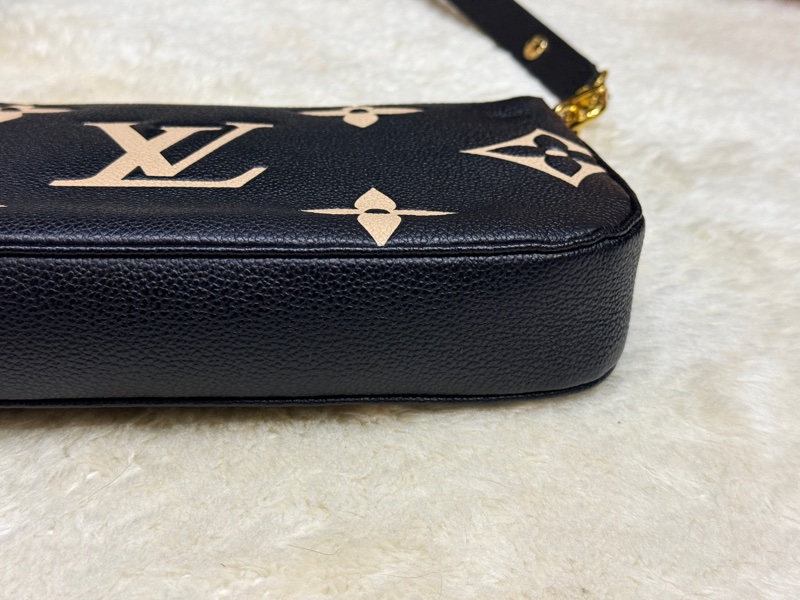 未使用品✨ LV牛皮印花 雙色 黑白 斜背包 揹帶可調長度 可拆卸-23