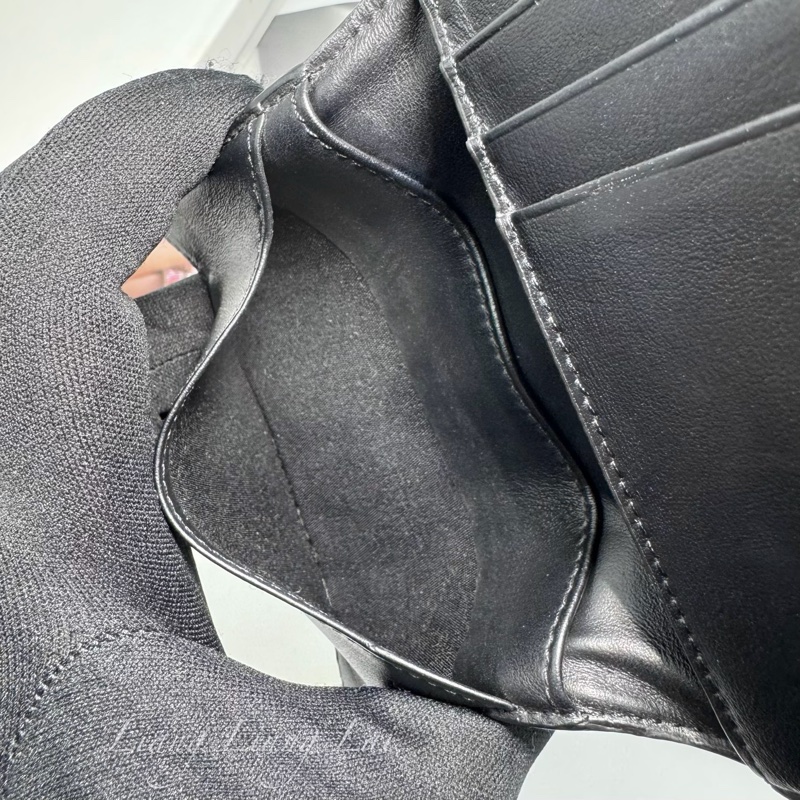 CELINE 經典TRIOMPHE帆布黑色卡片夾｜名片夾-7