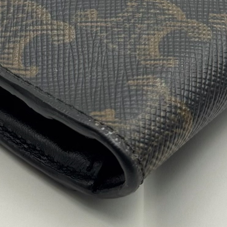 CELINE 經典TRIOMPHE帆布黑色卡片夾｜名片夾-23