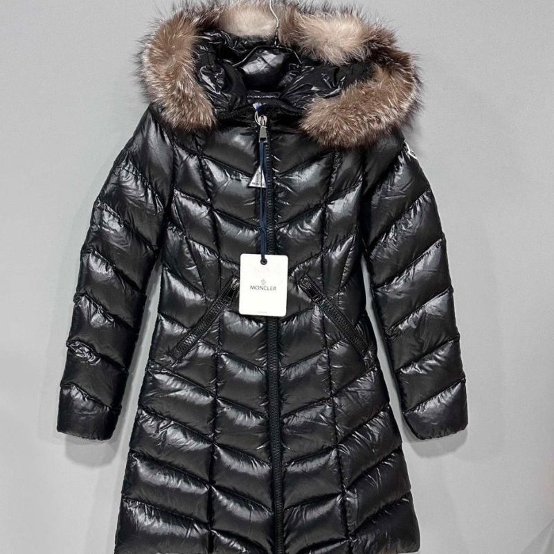 Moncler fulmarus中長款毛領羽絨外套0碼胸圍80衣長82 全新閒置配件塵袋衣架-1