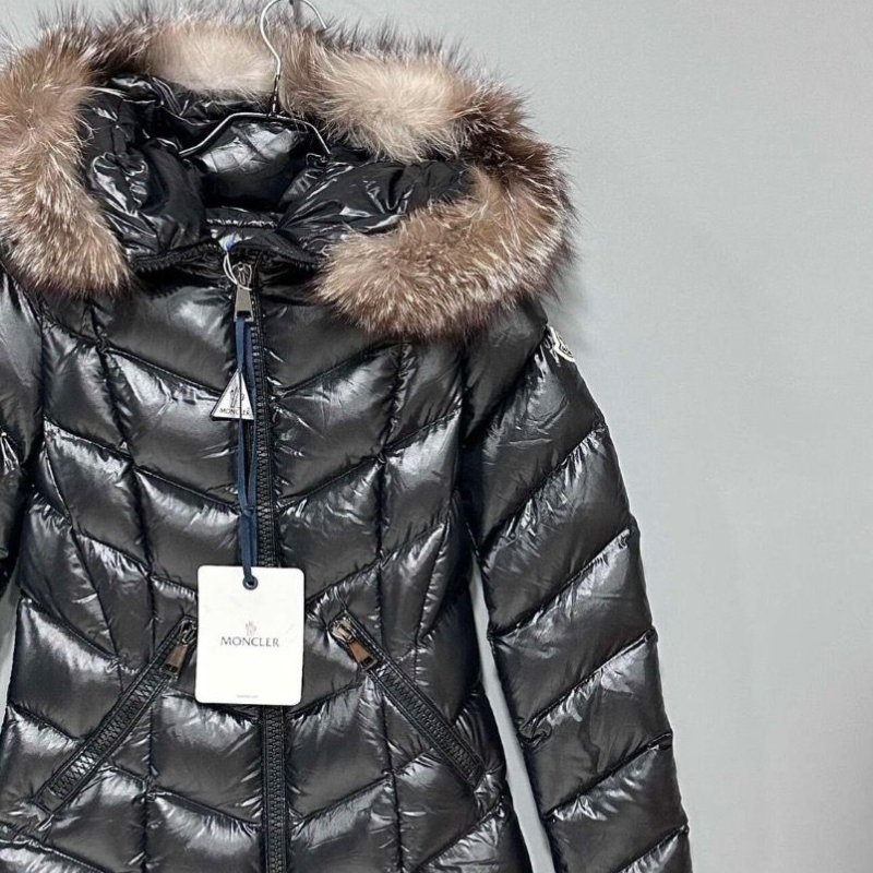 Moncler fulmarus中長款毛領羽絨外套0碼胸圍80衣長82 全新閒置配件塵袋衣架-2