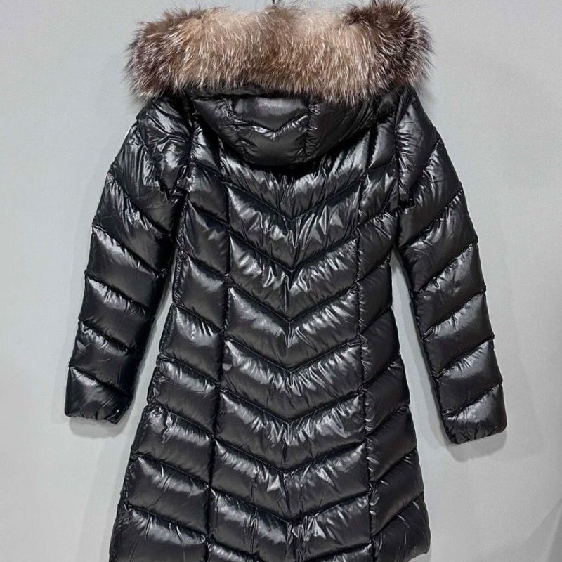 Moncler fulmarus中長款毛領羽絨外套0碼胸圍80衣長82 全新閒置配件塵袋衣架-6