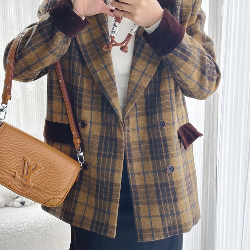 🧡路易威登法棍包LV淺焦糖色EPI牛皮大logo下蓋Buci法棍包M59459-4