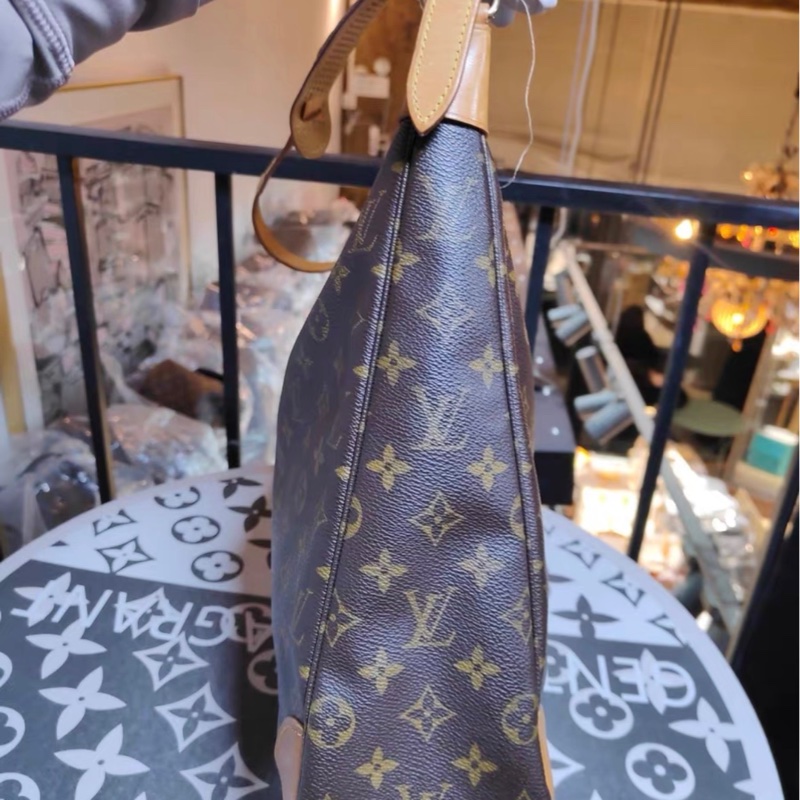 LV老花中号牛角包 好成色-3