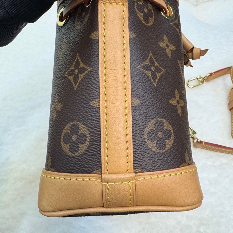 🔥不用4萬🫶🏻路易威登小水桶LV原花Nano Noe束口手把水桶包M81266-10