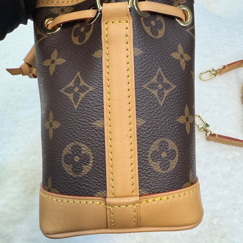 🔥不用4萬🫶🏻路易威登小水桶LV原花Nano Noe束口手把水桶包M81266-11