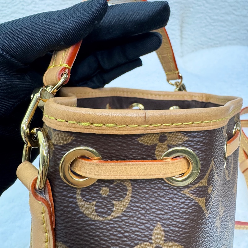 🔥不用4萬🫶🏻路易威登小水桶LV原花Nano Noe束口手把水桶包M81266-12