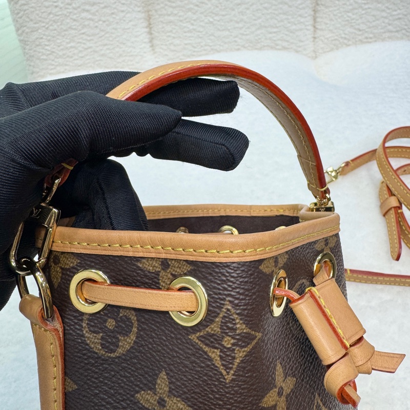 🔥不用4萬🫶🏻路易威登小水桶LV原花Nano Noe束口手把水桶包M81266-13